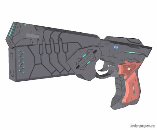 Модель пистолета Dominator из бумаги/картона