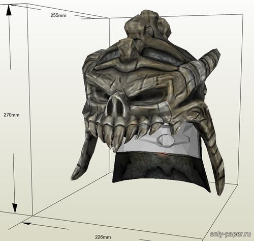 Модель шлема Экстон из бумаги/картона