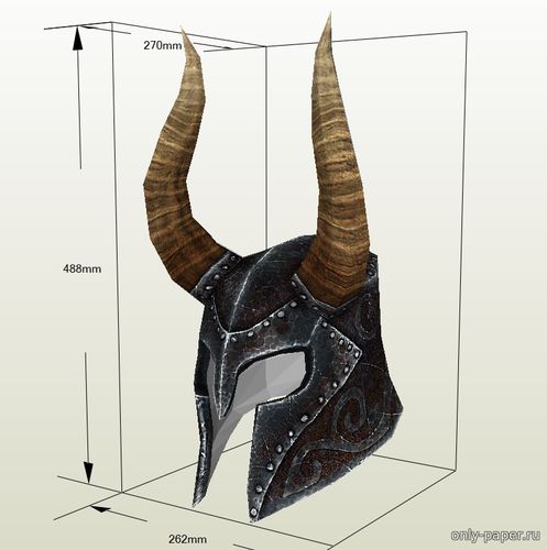 Модель шлема Ингола из бумаги/картона