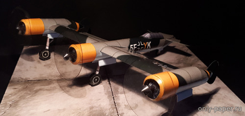 Модель самолета Blohm & Voss BV P.170 из бумаги/картона