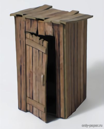 Сборная бумажная модель / scale paper model, papercraft Отхожее место / Outhouse 