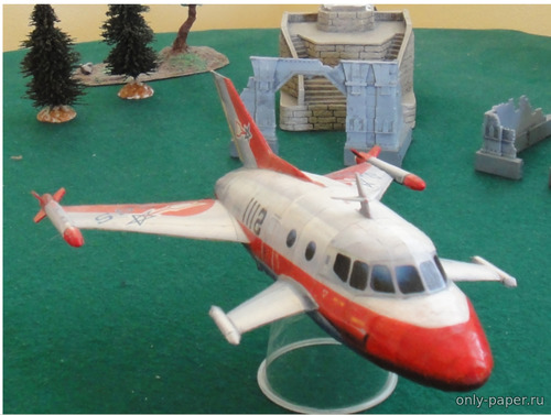 Сборная бумажная модель / scale paper model, papercraft Jet VTOL (Ultraman) 
