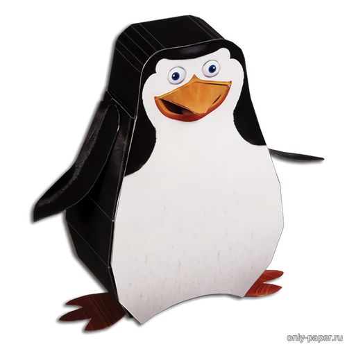 Модель пингвина из бумаги/картона