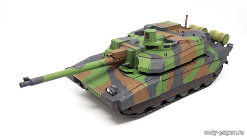 Модель танка Char Leclerc из бумаги/картона