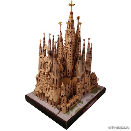 Сборная бумажная модель / scale paper model, papercraft Собор Святого Семейства, Испания / Sagrada Familia, Spain (Canon) 
