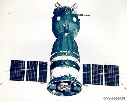 Сборная бумажная модель / scale paper model, papercraft «Союз-19» (Союз-Аполлон) / ASTP Soyuz 