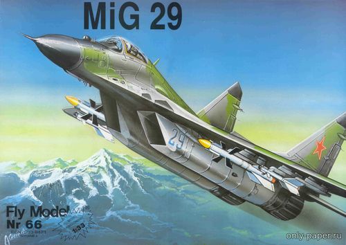 Сборная бумажная модель / scale paper model, papercraft МиГ-29 / MiG-29 (Fly Model 066) 