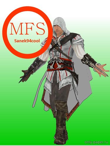 Сборная бумажная модель / scale paper model, papercraft Эцио Аудиторе / Ezio Auditore (Assassin’s Creed II) 