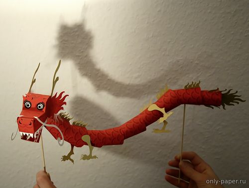 Модель Дракона-Куклы из бумаги/картона