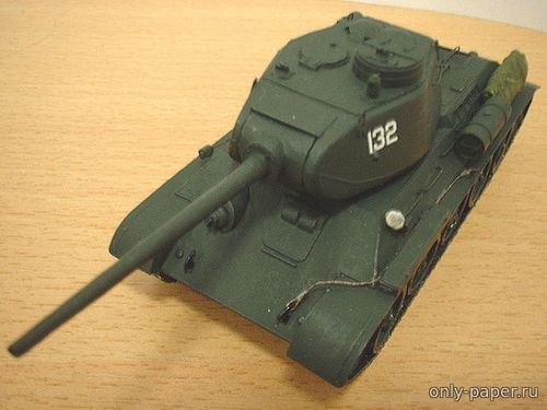 Модель танка Т-34-85 из бумаги/картона