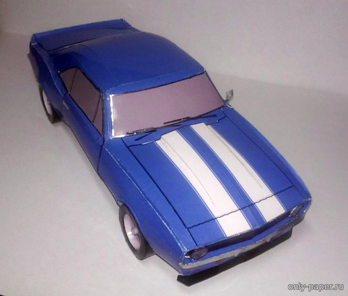 Сборная бумажная модель / scale paper model, papercraft Chevrolet Camaro Z28 1968 