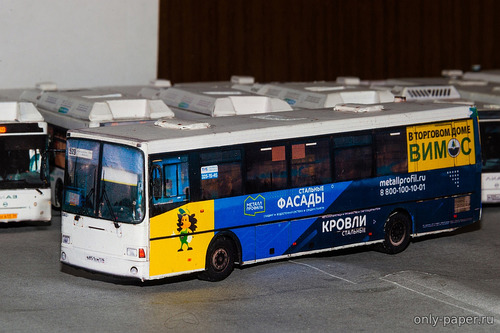 Модель автобуса ЛиАЗ-5256.58 из бумаги/картона
