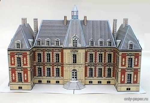 Сборная бумажная модель / scale paper model, papercraft Замок «Со» / Sceaux Castle 