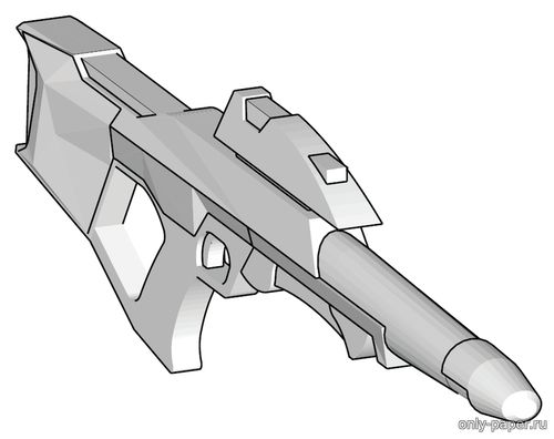 Модель лазерной винтовки Phaser Type III из бумаги/картона