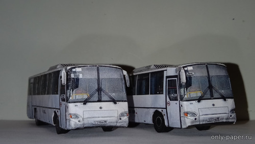 Модель автобуса КАвЗ-4238-82 из бумаги/картона