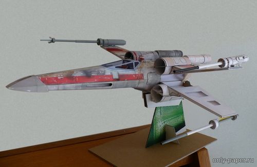 Сборная бумажная модель / scale paper model, papercraft X-Wing (Звездные войны) 