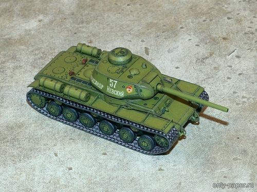 Модель танка КВ-85 из бумаги/картона