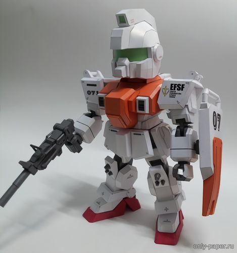 Сборная бумажная модель / scale paper model, papercraft SD Gundam RGM-79 [G] 