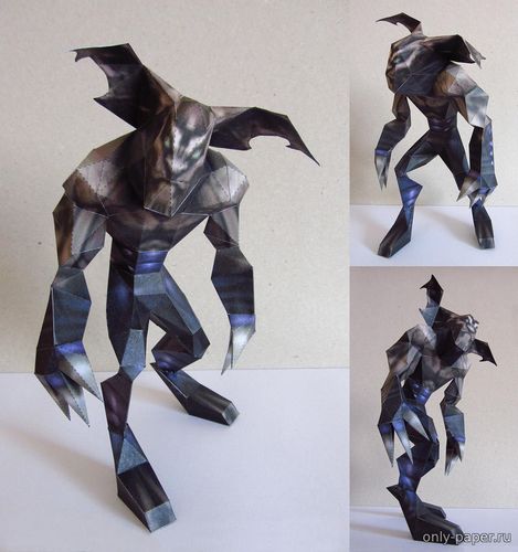 Сборная бумажная модель / scale paper model, papercraft Вампир Турелим / Turelim Vampire (Legacy of Kain: Soul Reaver) 