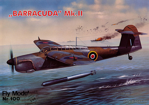 Сборная бумажная модель / scale paper model, papercraft Barracuda Mk II (Перекрас Fly Model 100) 