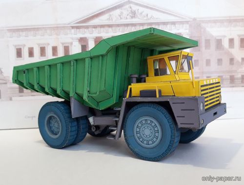 Сборная бумажная модель / scale paper model, papercraft БелАЗ-548А (Soldat - Сергей Пастовенский) 