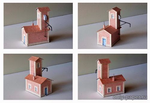 Модель песчаной башни из бумаги/картона