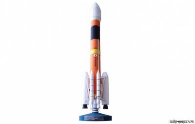Модель ракета-носителя Н2A из бумаги/картона