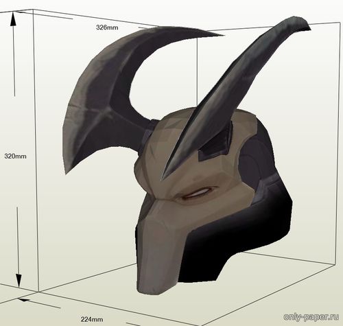 Модель шлема Андроксуса из бумаги/картона