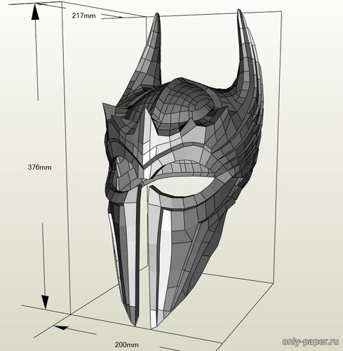 Модель шлема Грифона из бумаги/картона