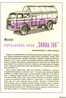 Сборная бумажная модель Skoda 706 (ABC 13/1968)