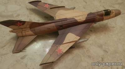 Сборная бумажная модель / scale paper model, papercraft Су-7Б / Su-7B (Перекрас GPM 068) 