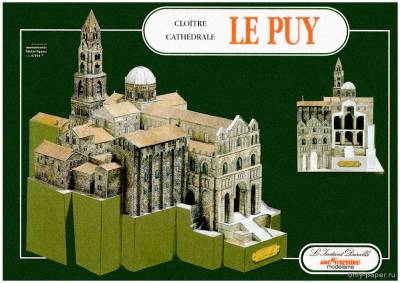 Сборная бумажная модель / scale paper model, papercraft Le Puy (L'Instant Durable 40) 