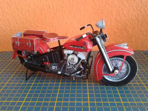 Сборная бумажная модель / scale paper model, papercraft Harley-Davidson Panhead 1948 (Elektron-Zenit 01/1995) 