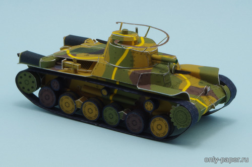 Модель танка Type 97 Chi-Ha из бумаги/картона