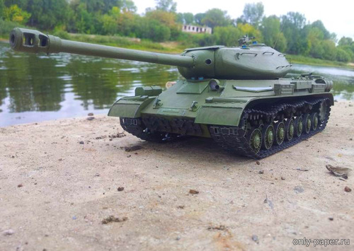Модель тяжелого танка ИС-4 из бумаги/картона