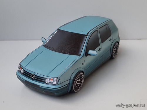 Сборная бумажная модель / scale paper model, papercraft Volkswagen Golf Mk.4 (Игорь Фёдоров) 