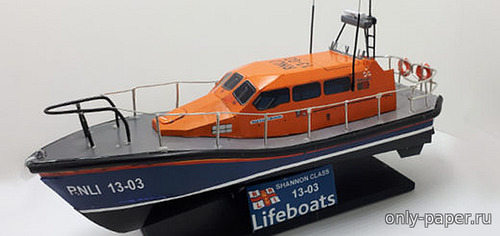 Сборная бумажная модель / scale paper model, papercraft Shannon Class Exmouth Lifeboat (Paperdiorama) 