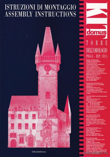 Сборная бумажная модель / scale paper model, papercraft Torre di Orlogio Praga (Domus KIT) 