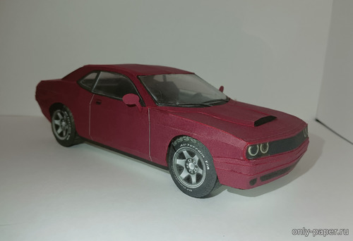 Сборная бумажная модель / scale paper model, papercraft Dodge Challenger 3 (Александр Рубан / Paper Auto Garage) 