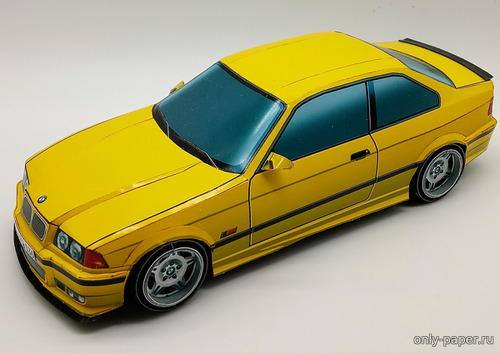 Сборная бумажная модель / scale paper model, papercraft BMW M3 (E36) coupe 