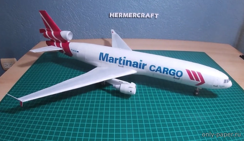 Сборная бумажная модель / scale paper model, papercraft McDonnell Douglas MD-11F Martinair Cargo 