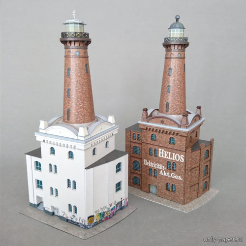 Сборная бумажная модель / scale paper model, papercraft Башня (маяк) Гелиоса в Кёльне 