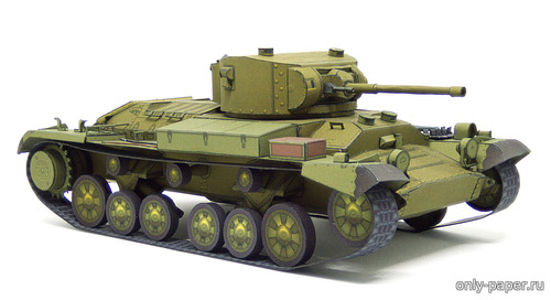 Сборная бумажная модель / scale paper model, papercraft Tank Infantry Mk III Valentine II (Mk II) 