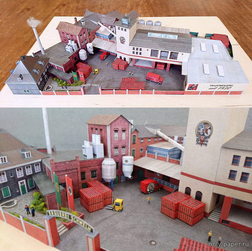 Сборная бумажная модель / scale paper model, papercraft Пивоварня в Швельме, Германия 