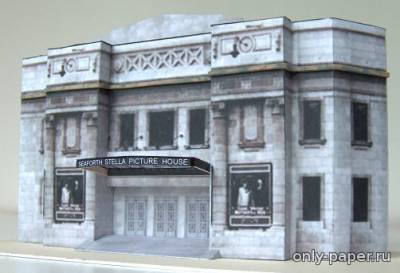 Модель кинотеатра в Сифорте из бумаги/картона