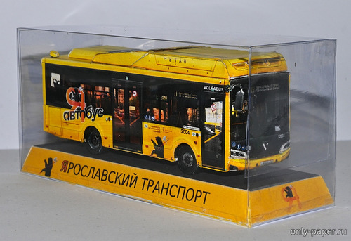 Сборная бумажная модель / scale paper model, papercraft Volgabus-4298.G4 CNG с подарочным боксом-подставкой (Mungojerrie) 