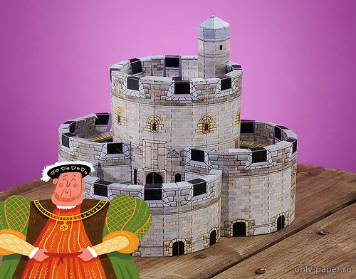 Сборная бумажная модель / scale paper model, papercraft Замок Сент-Мавс / St Mawes Castle 