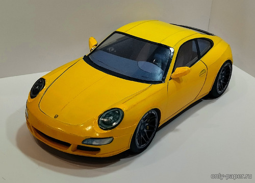 Сборная бумажная модель / scale paper model, papercraft Porsche 911(997) GT3 (Alex Vibe) 