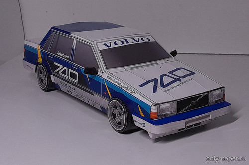 Сборная бумажная модель / scale paper model, papercraft Volvo-740 rally (Александр Рубан / Paper Auto Garage) 