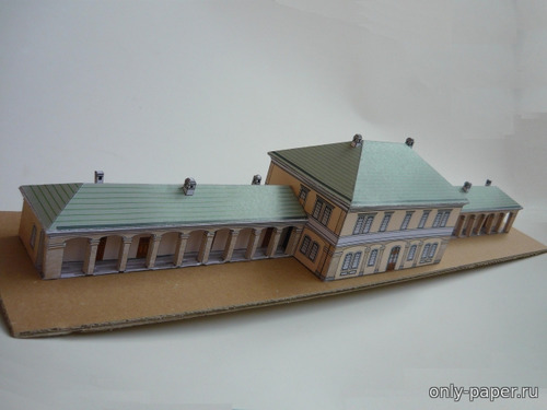 Сборная бумажная модель / scale paper model, papercraft Жд станция Kone (Fifik) 